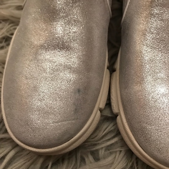 Moncler women silver slip on loafer sz 37 - Picture 2 of 6